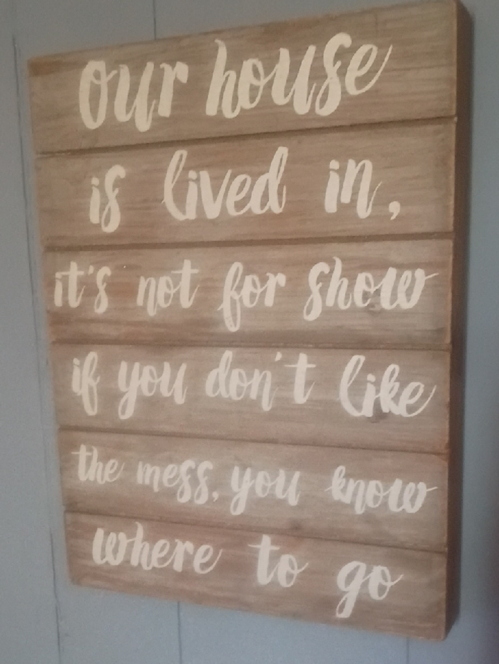 Better Homes And Gardens Brown Wood Wall Sign with White Script